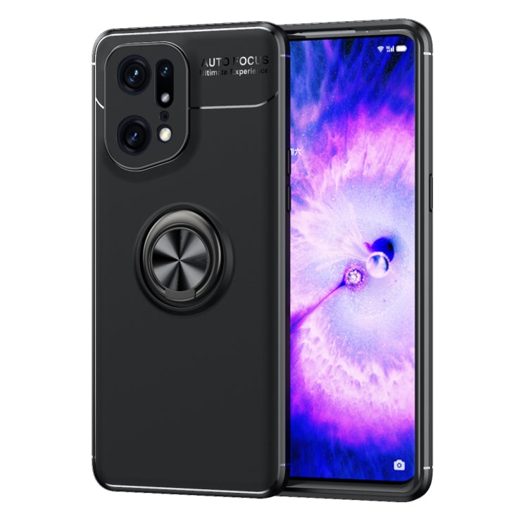 For OPPO Find X5 Pro Metal Ring Holder TPU Phone Case