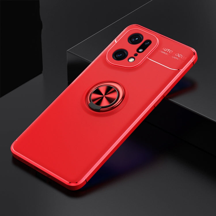 For OPPO Find X5 Pro Metal Ring Holder TPU Phone Case