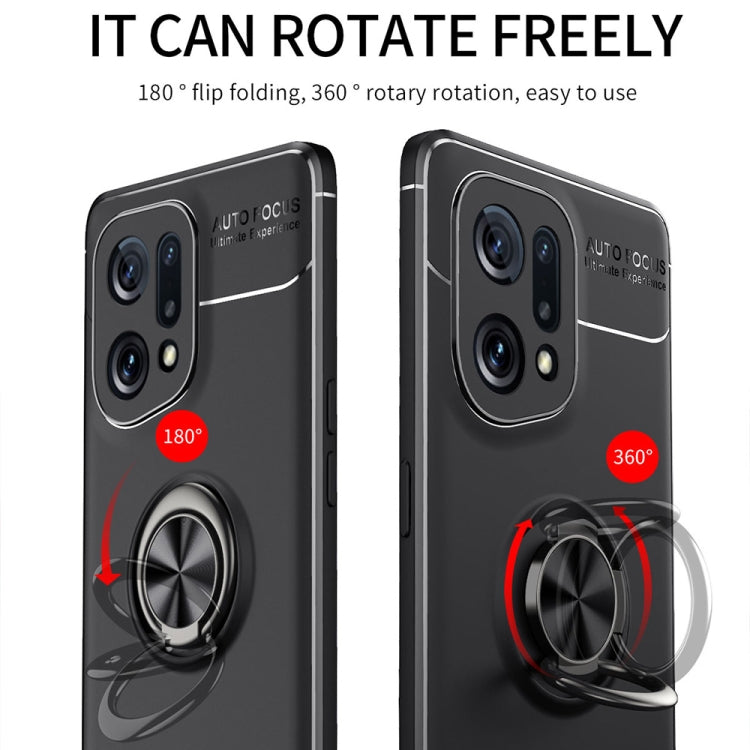 For OPPO Find X5 Metal Ring Holder TPU Phone Case