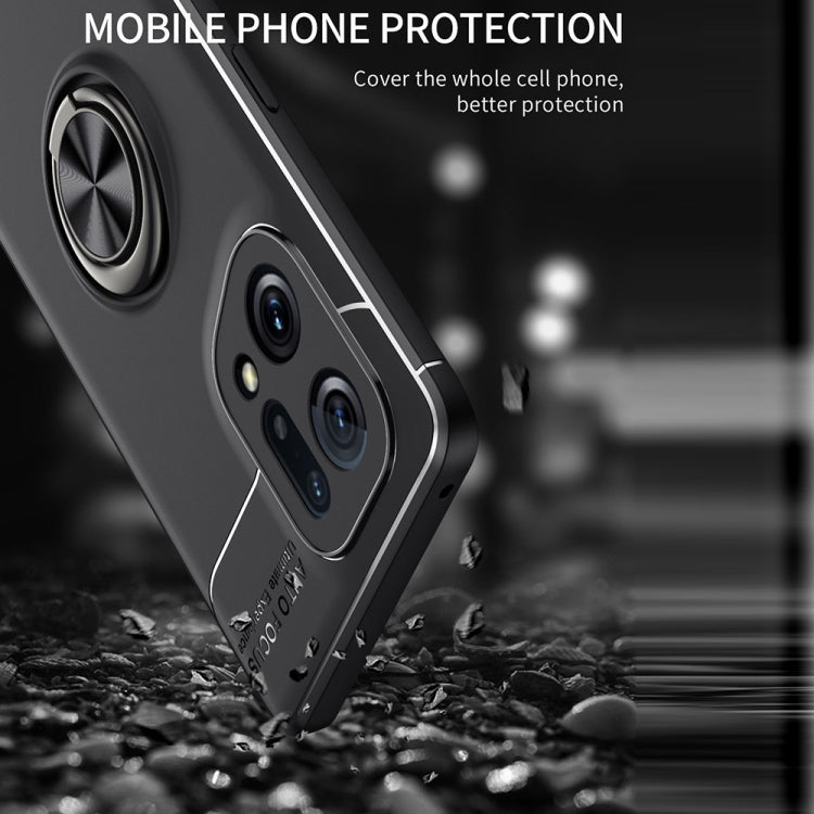 For OPPO Find X5 Metal Ring Holder TPU Phone Case