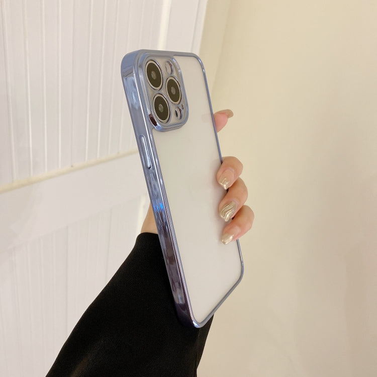 For iPhone 12 Electroplated Transparent Glass Phone Case