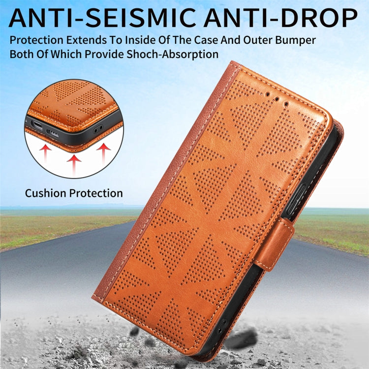 For iPhone 12 / 12 Pro Grid Leather Flip Phone Case