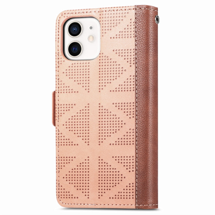For iPhone 11 Grid Leather Flip Phone Case