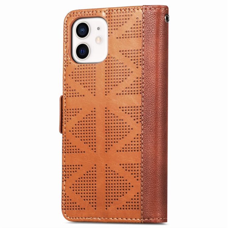 For iPhone 11 Grid Leather Flip Phone Case
