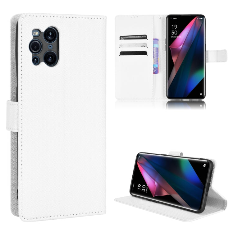 For OPPO Find X3 / Find X3 Pro Diamond Texture Leather Phone Case