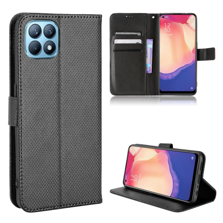 For OPPO Reno4 SE Diamond Texture Leather Phone Case