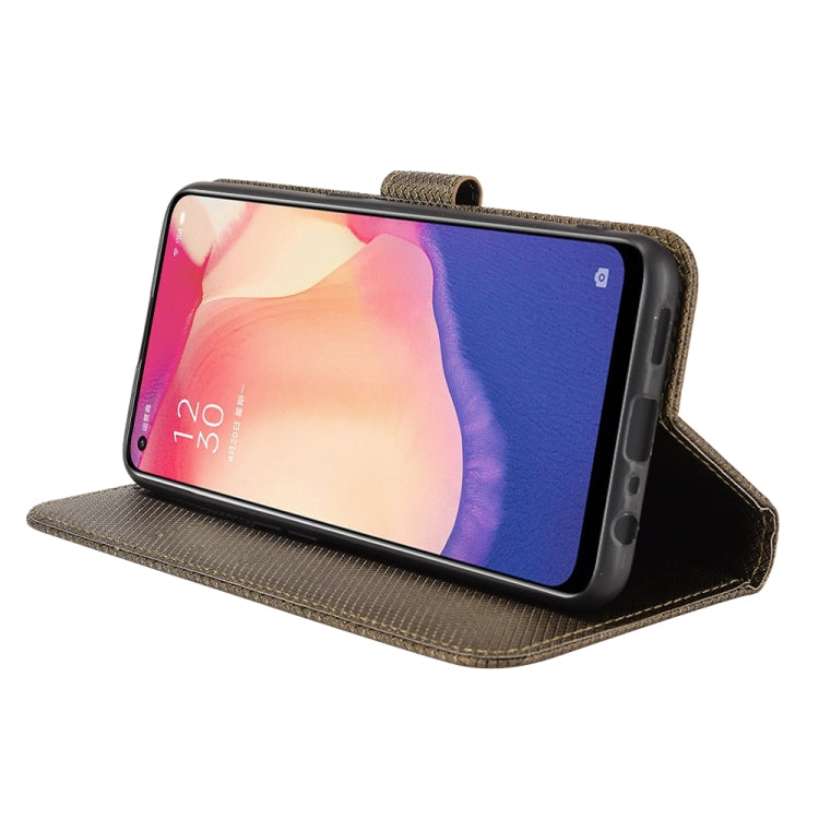 For OPPO Reno4 SE Diamond Texture Leather Phone Case