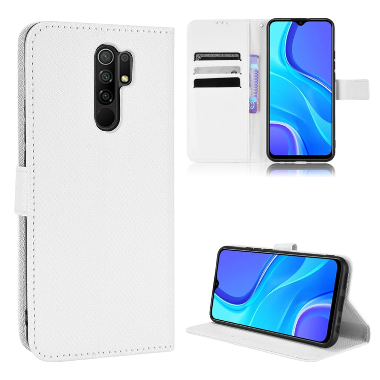 For Xiaomi Redmi 9 Diamond Texture Leather Phone Case