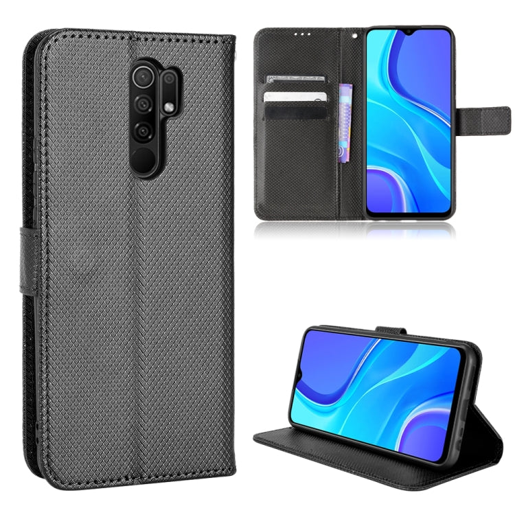 For Xiaomi Redmi 9 Diamond Texture Leather Phone Case