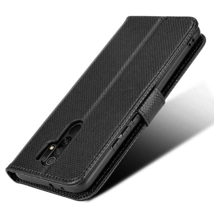 For Xiaomi Redmi 9 Diamond Texture Leather Phone Case