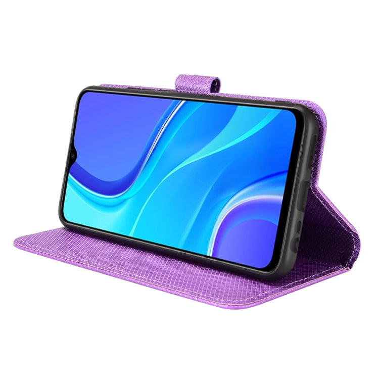 For Xiaomi Redmi 9 Diamond Texture Leather Phone Case