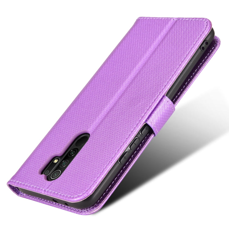 For Xiaomi Redmi 9 Diamond Texture Leather Phone Case