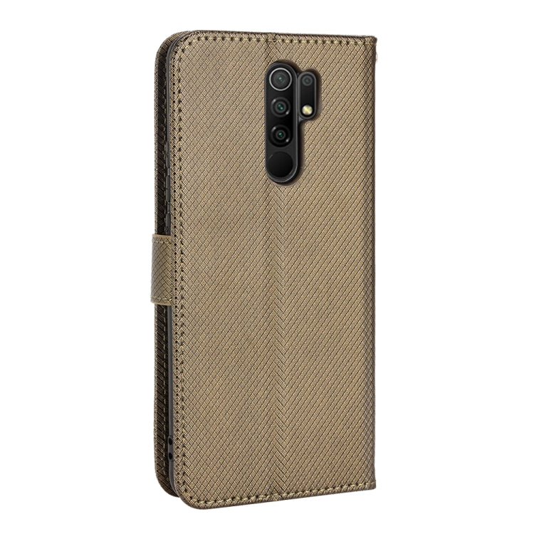 For Xiaomi Redmi 9 Diamond Texture Leather Phone Case