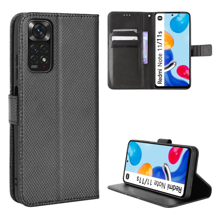 For Xiaomi Redmi Note 11 4G Global / Note 11S Diamond Texture Leather Phone Case