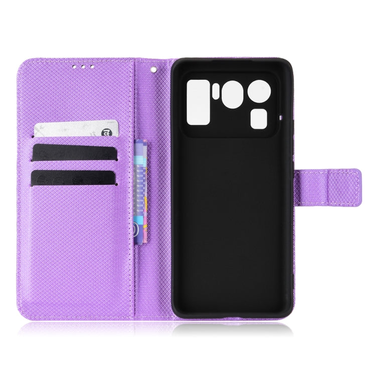 For Xiaomi Mi 11 Ultra Diamond Texture Leather Phone Case
