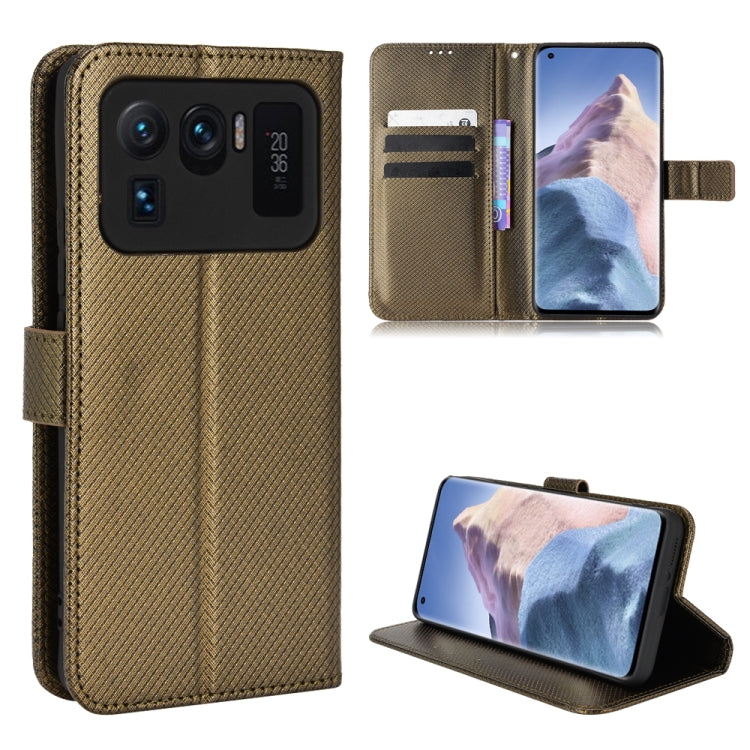 For Xiaomi Mi 11 Ultra Diamond Texture Leather Phone Case