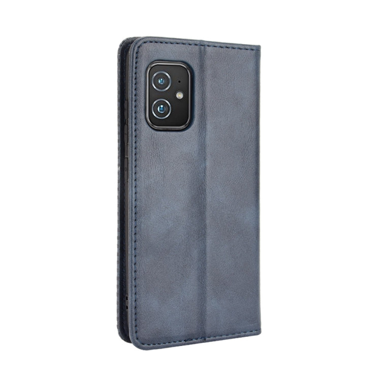 For Asus Zenfone 8 / 8Z Magnetic Buckle Retro Crazy Horse Leather Phone Case