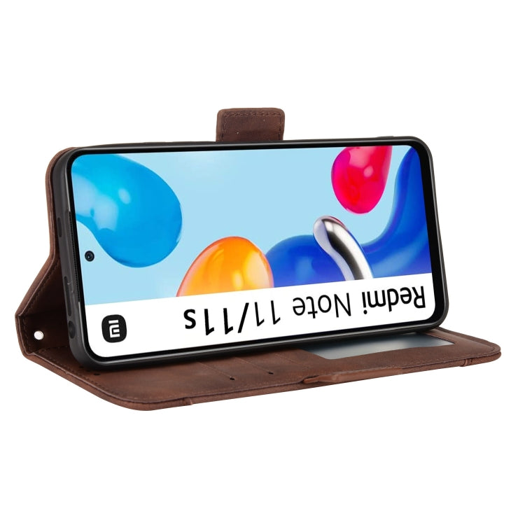 For Xiaomi Redmi Note 11S / Note 11 4G Overseas Version Skin Feel Calf Pattern Leather Phone Case