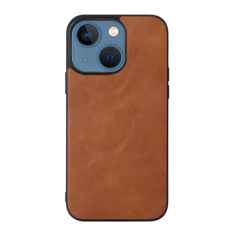 For iPhone 13 Cowhide Texture PU Phone Case