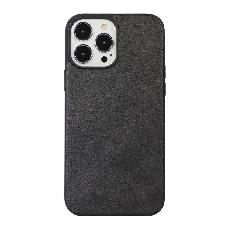 For iPhone 13 Pro Max Cowhide Texture PU Phone Case