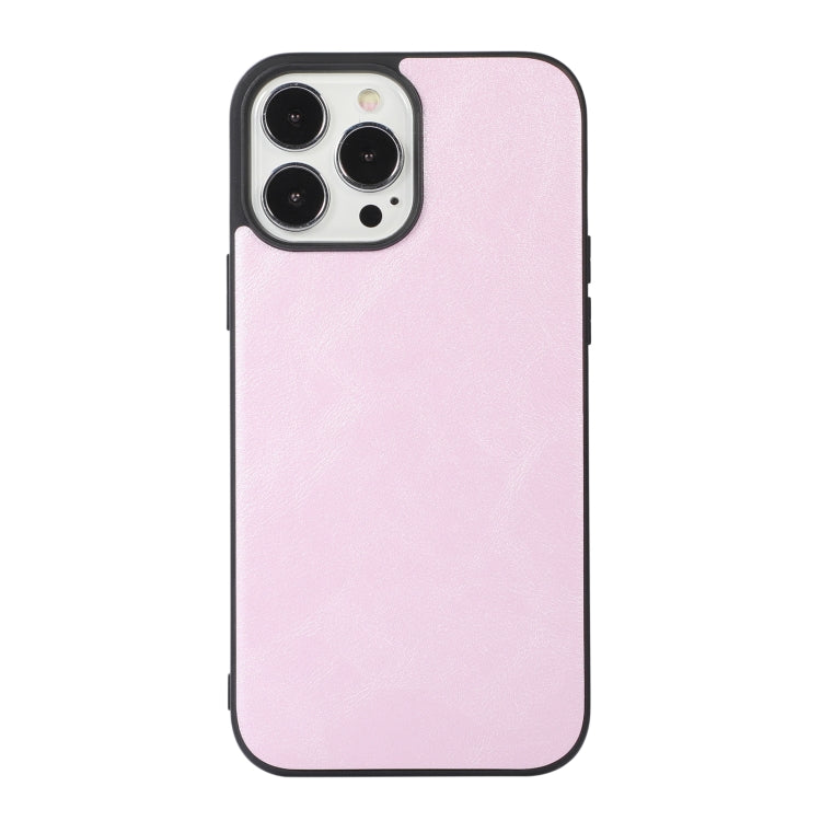 For iPhone 13 Pro Max Cowhide Texture PU Phone Case