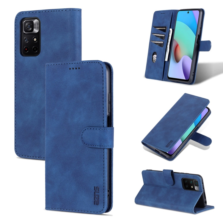 For Xiaomi Redmi Note 11 Pro Foreign Version AZNS Skin Feel Calf Texture Horizontal Flip Leather Phone Case