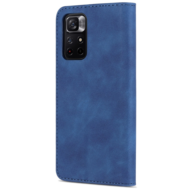 For Xiaomi Redmi Note 11 Pro Foreign Version AZNS Skin Feel Calf Texture Horizontal Flip Leather Phone Case