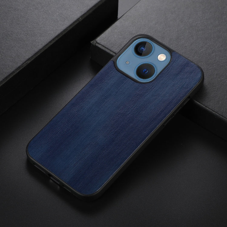 For iPhone 13 Yellow Cow Texture PU Phone Case