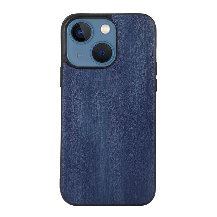 For iPhone 13 Yellow Cow Texture PU Phone Case