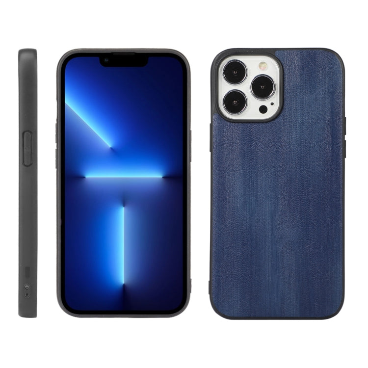 For iPhone 13 Pro Yellow Cow Texture PU Phone Case