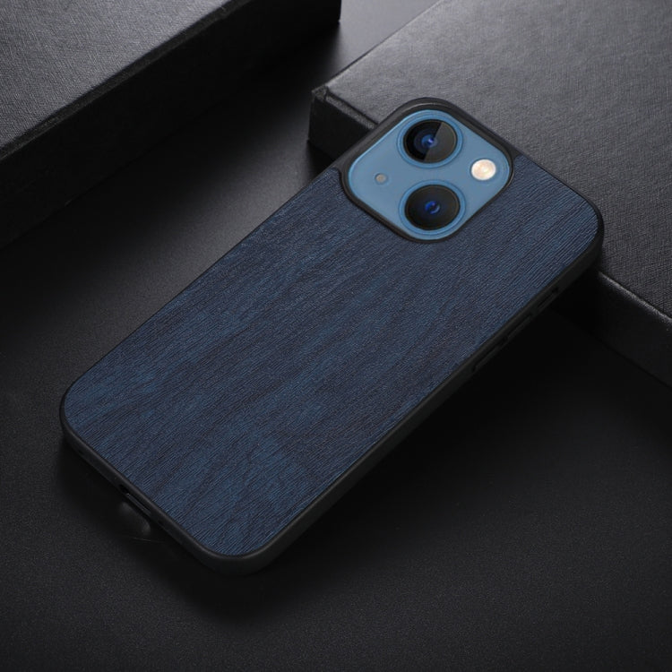 For iPhone 13 Wood Texture PU Phone Case