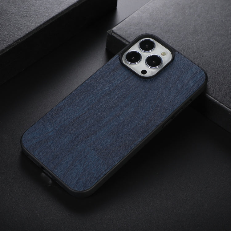 For iPhone 13 Pro Max Wood Texture PU Phone Case