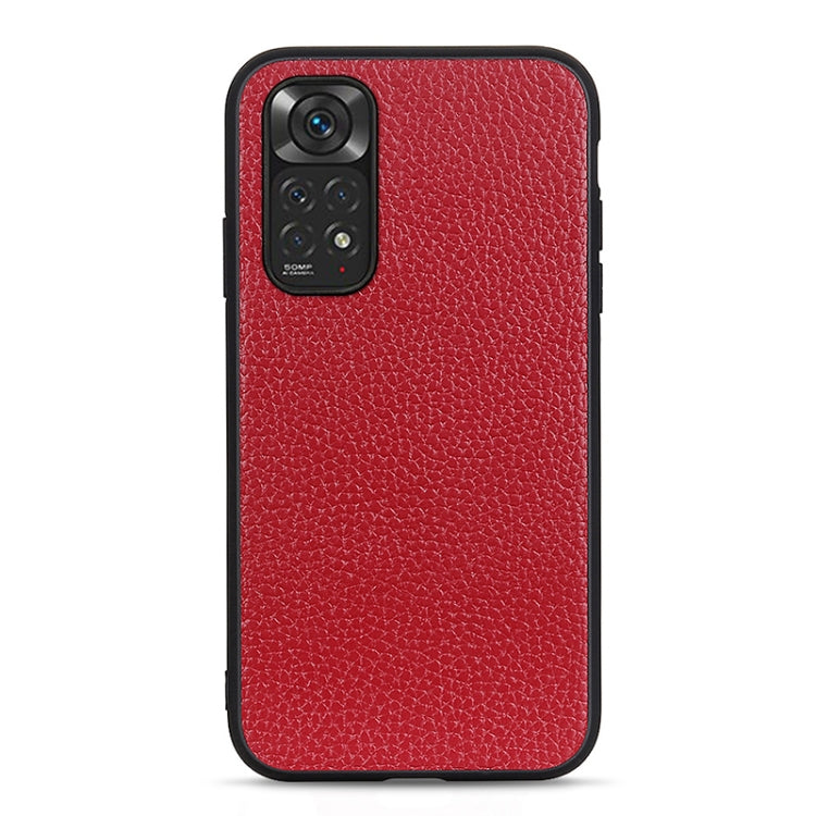 For Xiaomi Redmi Note 11 4G Global / Note 11S Big Hole Litchi Texture Leather Shockproof Phone Case