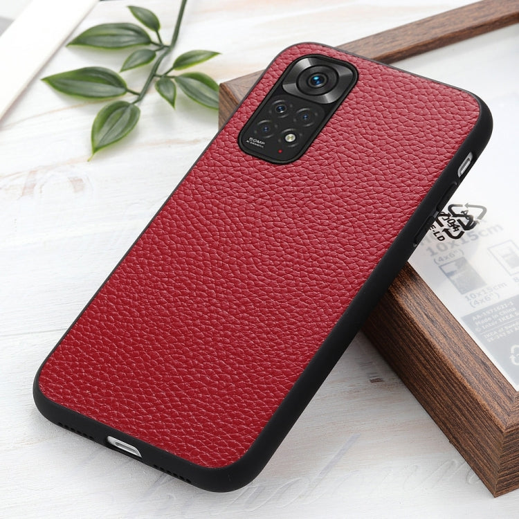 For Xiaomi Redmi Note 11 4G Global / Note 11S Big Hole Litchi Texture Leather Shockproof Phone Case