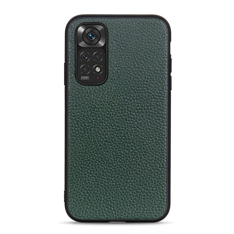 For Xiaomi Redmi Note 11 4G Global / Note 11S Big Hole Litchi Texture Leather Shockproof Phone Case