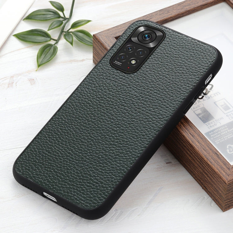 For Xiaomi Redmi Note 11 4G Global / Note 11S Big Hole Litchi Texture Leather Shockproof Phone Case