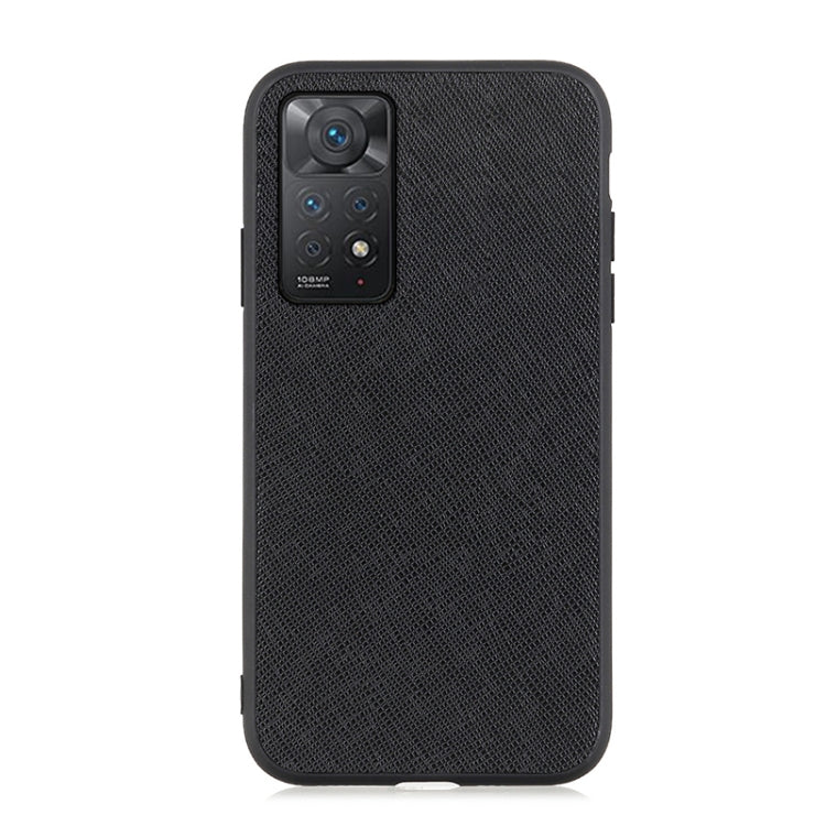 For Xiaomi Redmi Note 11 Pro Global Cross Texture Leather Shockproof Phone Case