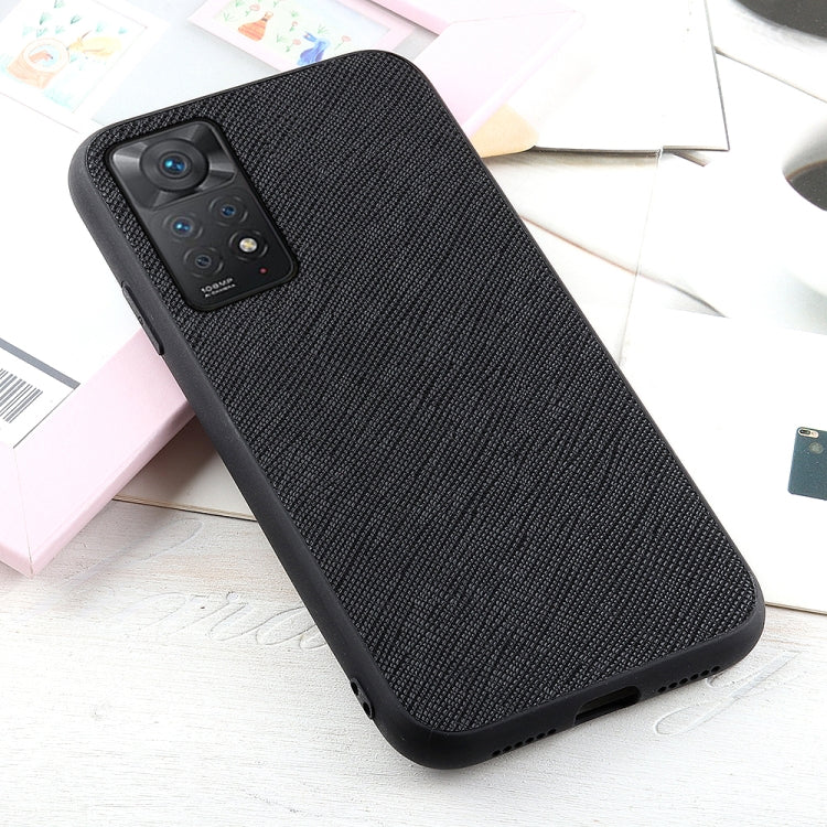 For Xiaomi Redmi Note 11 Pro Global Cross Texture Leather Shockproof Phone Case