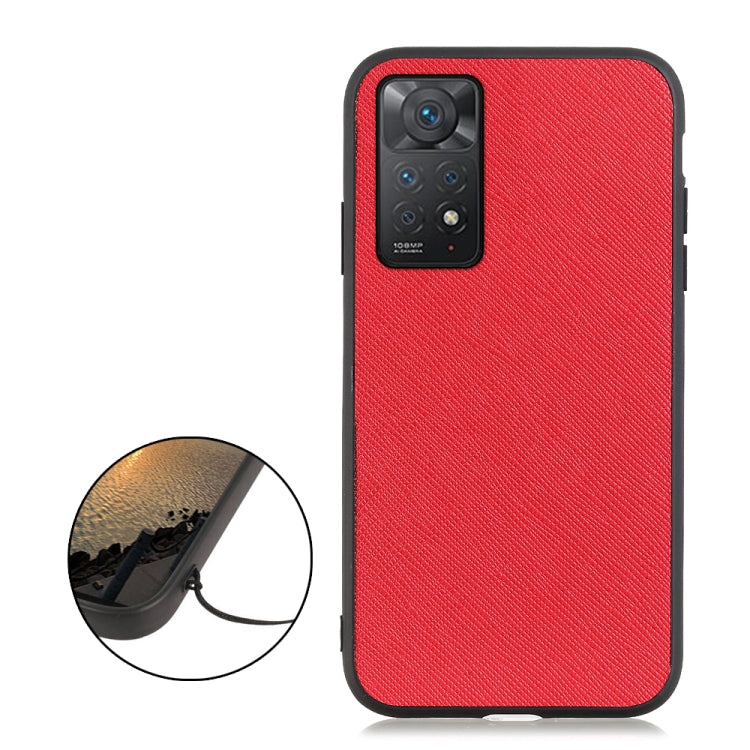 For Xiaomi Redmi Note 11 Pro Global Cross Texture Leather Shockproof Phone Case