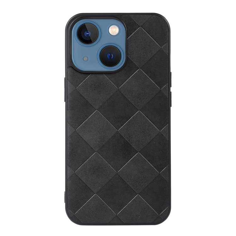 For iPhone 13 Weave Plaid PU Phone Case