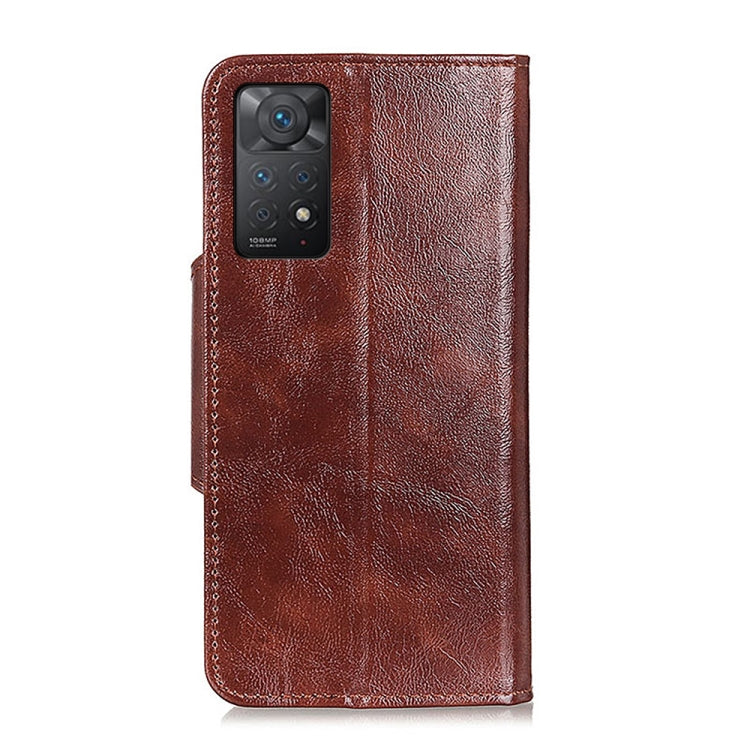 For Xiaomi Redmi Note 11 4G/5G Foreign Version Crazy Horse Texture Magnetic Flip Leather Phone Case