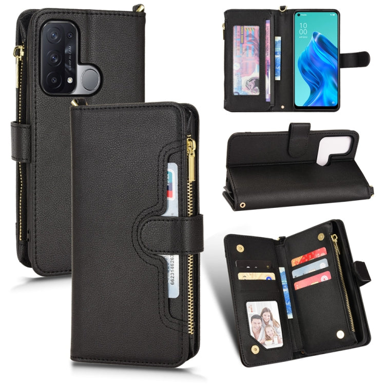 For OPPO Reno5 A Litchi Texture Zipper Leather Phone Case