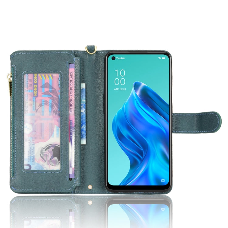 For OPPO Reno5 A Litchi Texture Zipper Leather Phone Case