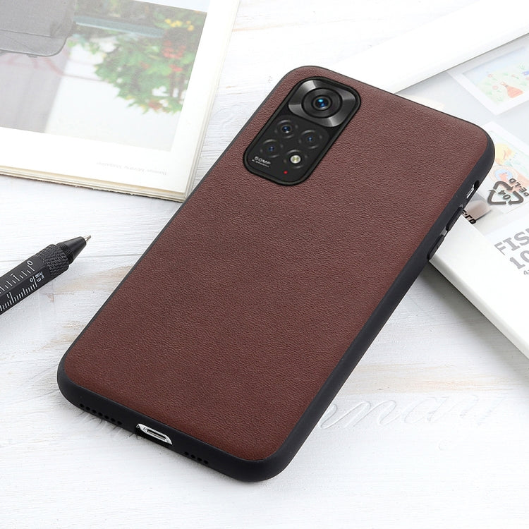 For Xiaomi Redmi Note 11 4G Global / Note 11S Accurate Hole Sheep Texture Leather Shockproof Phone Case