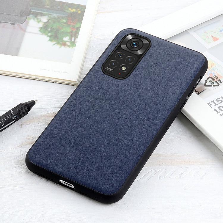 For Xiaomi Redmi Note 11 4G Global / Note 11S Accurate Hole Sheep Texture Leather Shockproof Phone Case