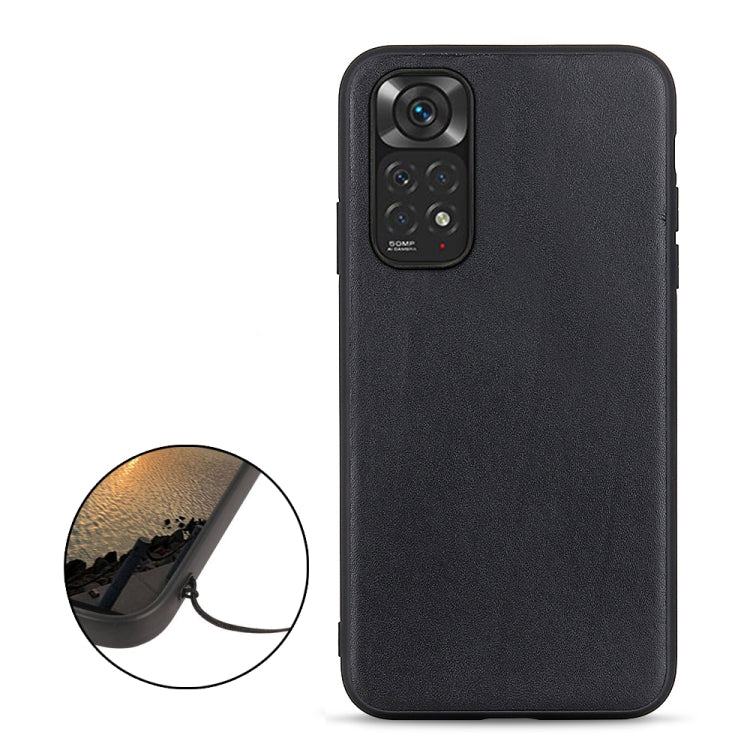 For Xiaomi Redmi Note 11 4G Global / Note 11S Accurate Hole Sheep Texture Leather Shockproof Phone Case