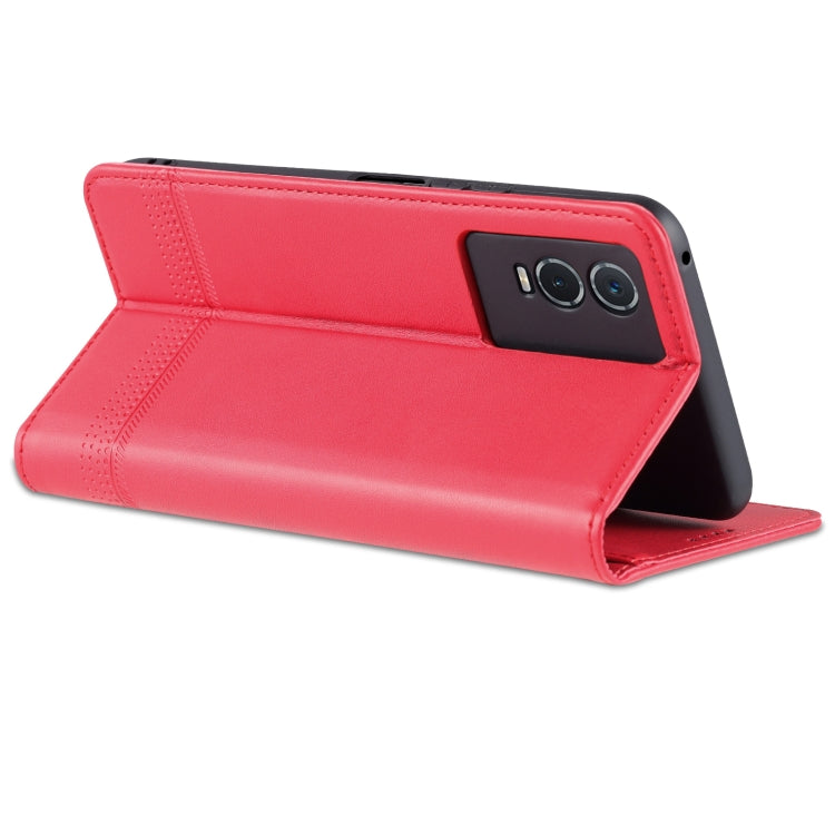 For vivo Y76s / Y74s AZNS Magnetic Calf Texture Leather Phone Case