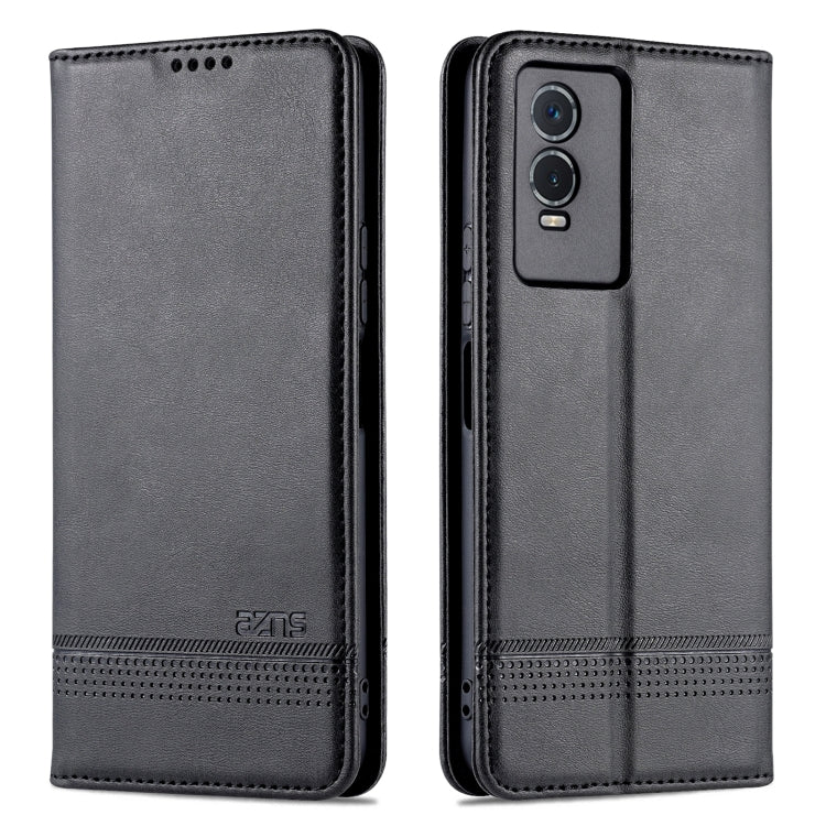 For vivo Y76s / Y74s AZNS Magnetic Calf Texture Leather Phone Case