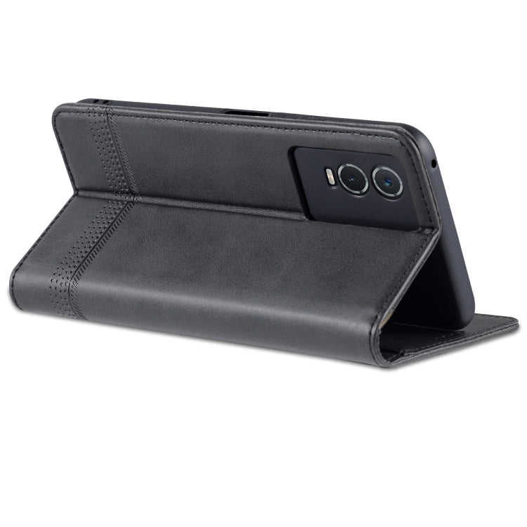 For vivo Y76s / Y74s AZNS Magnetic Calf Texture Leather Phone Case