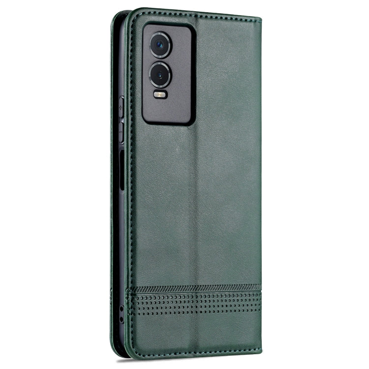 For vivo Y76s / Y74s AZNS Magnetic Calf Texture Leather Phone Case